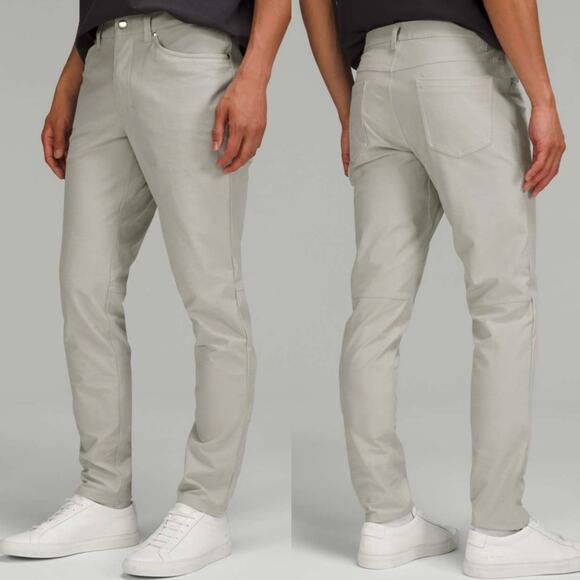 Lululemon ABC Slim-Fit Pant 34" Utilitech In Seal Grey Size 32 Athleisure Office - Picture 1 of 16